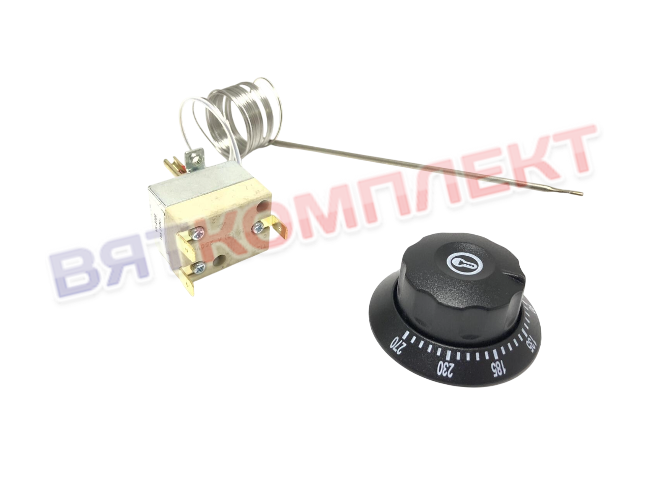 Терморегулятор капиллярный 50-270°C 1600 мм.16А с ручкой (AG16-K-270E)